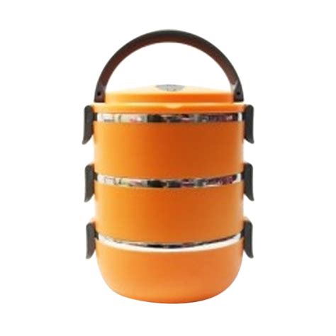 aiueo eco lunch box stainless steel rantang 3 susun orange|Misson Eco Lunch Box Stainless Steel Rantang.